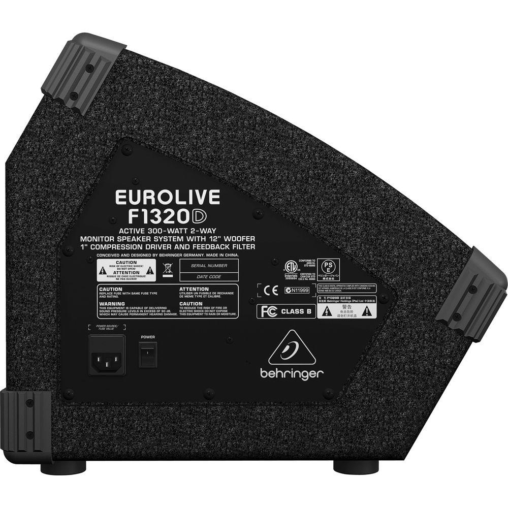 Behringer EUROLIVE F1320D Active 300W 12" 2-Way Monitor Speaker System