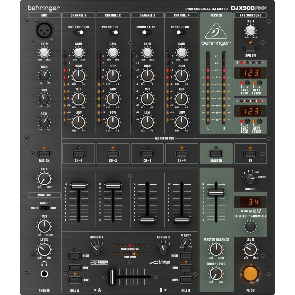 Behringer PRO MIXER DJX900USB Professional 5-Channel DJ Mixer