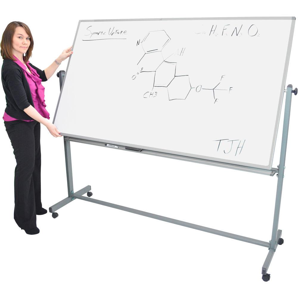 Luxor MB7240WW Mobile Magnetic Reversible Whiteboard, Luxor, MB7240WW, Mobile, Magnetic, Reversible, Whiteboard