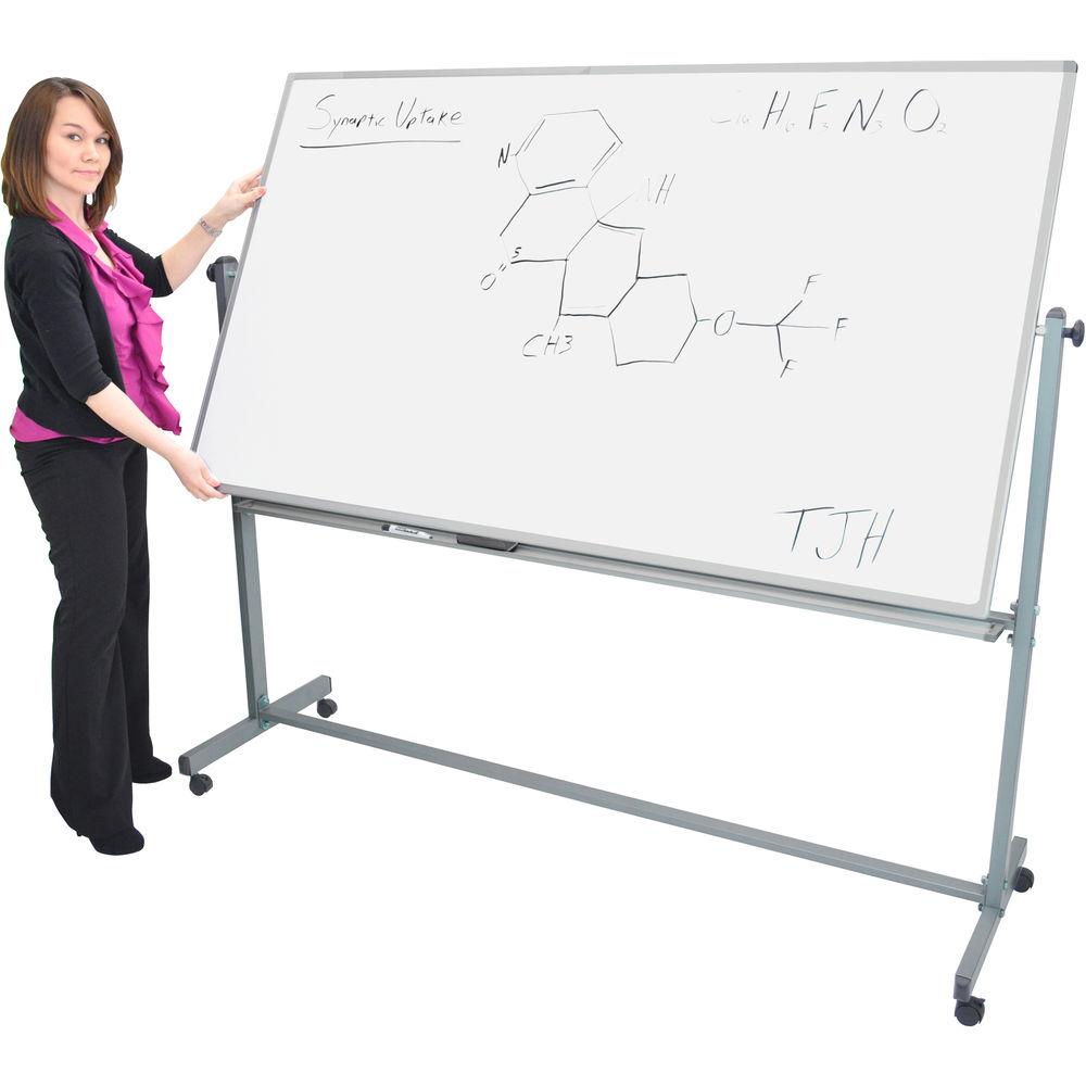 Luxor MB7240WW Mobile Magnetic Reversible Whiteboard