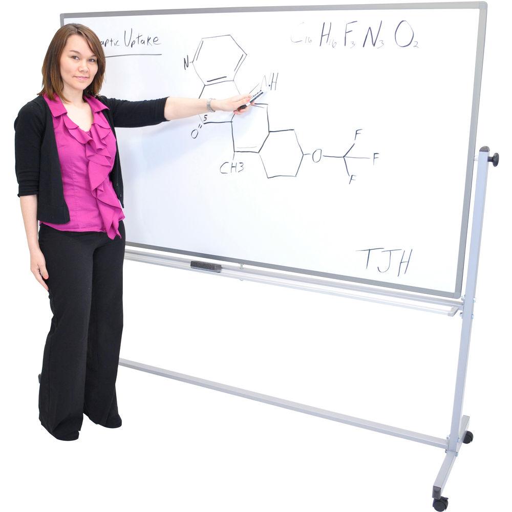 Luxor MB7240WW Mobile Magnetic Reversible Whiteboard