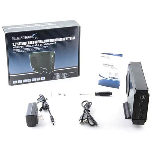 Sabrent EC-UEIS7 USB 2.0 and eSATA to IDE or SATA Aluminum Hard Drive Enclosure