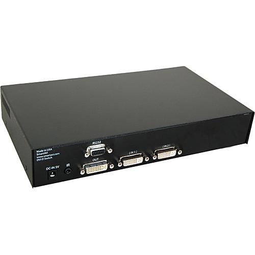 Smart-AVI DVI-D 2-port Switch with RS-232 Control & Power Supply