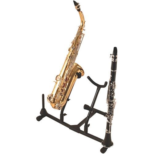 On-Stage SXS7201B Double Sax Flute Stand
