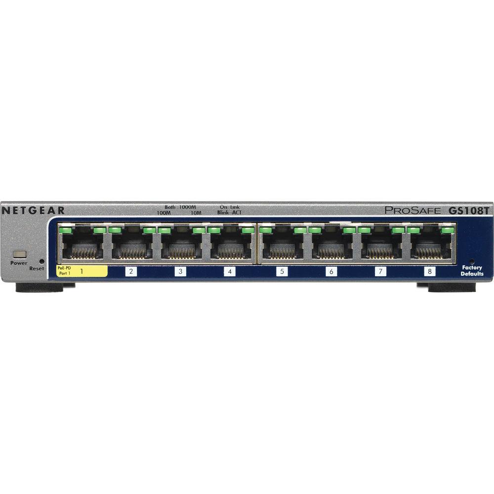 Netgear GS108T-200NAS ProSafe 8-Port Gigabit Smart Switch