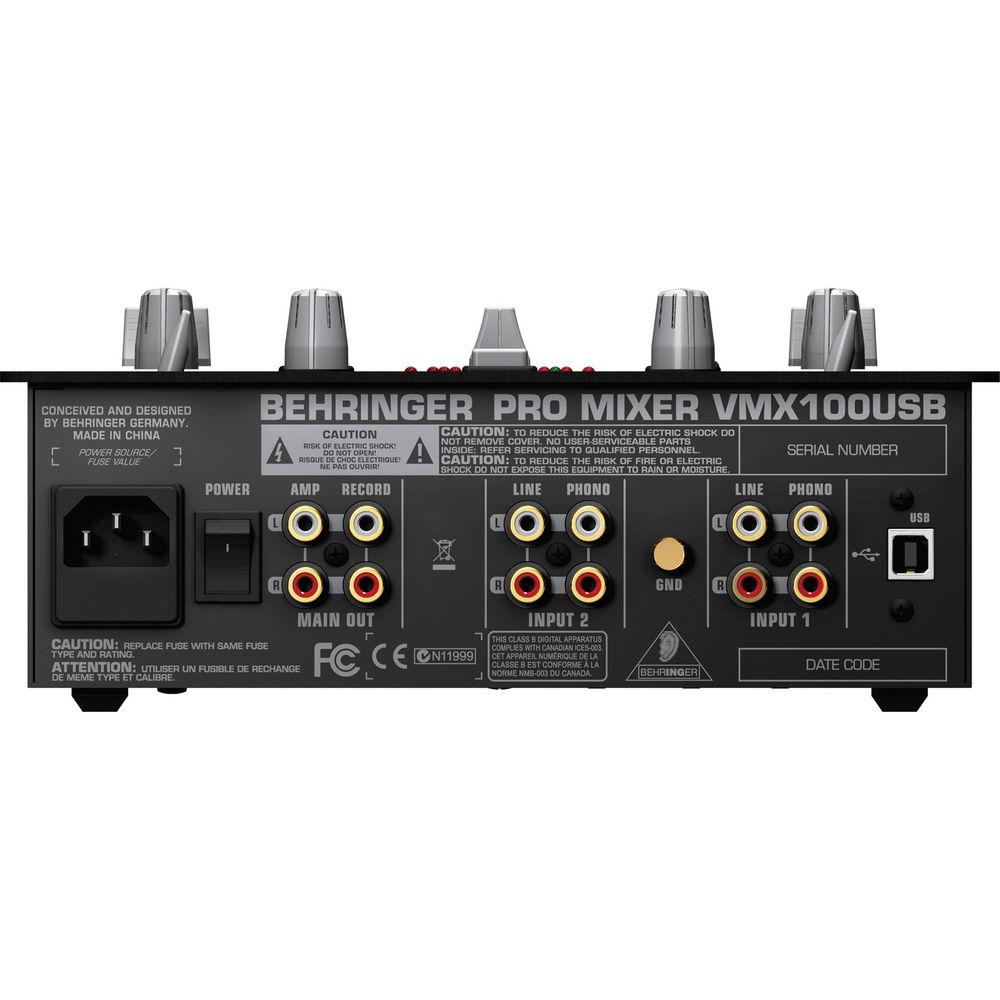 Behringer VMX100USB - Two Channel DJ Mixer