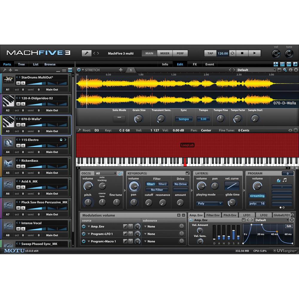 MOTU MachFive 3 - Universal Virtual Sampler