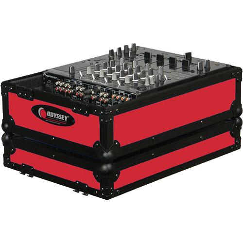 Odyssey Innovative Designs FR12MIXBKRED Flight Ready DJ Mixer Case