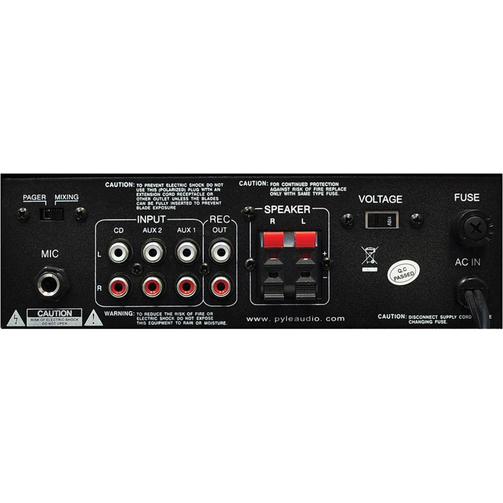 Pyle Pro PTA4 Mini 2 x 120 Watt Stereo Power Amplifier w AUX CD Input