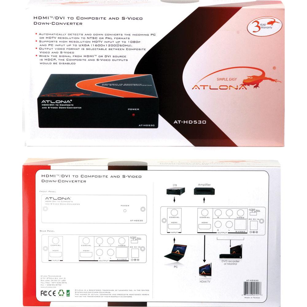 Atlona HDMI DVI to Composite and S-Video Down-Converter