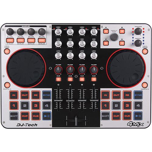 DJ-Tech 4MIX 4-Channel Controller with Audio Interface Built-in