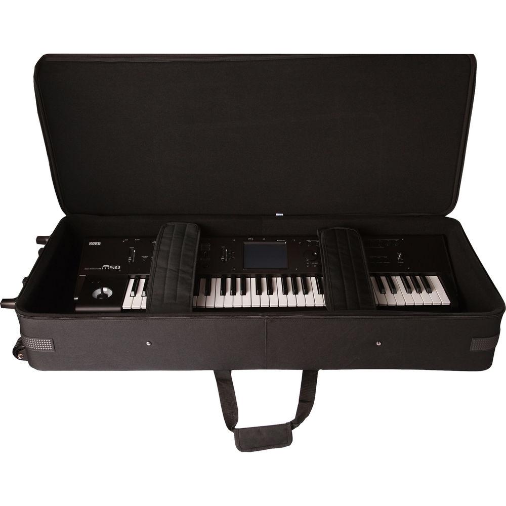 Gator Cases Rigid EPS Foam Lightweight Case with Wheels for Slim 76 Note Keyboards