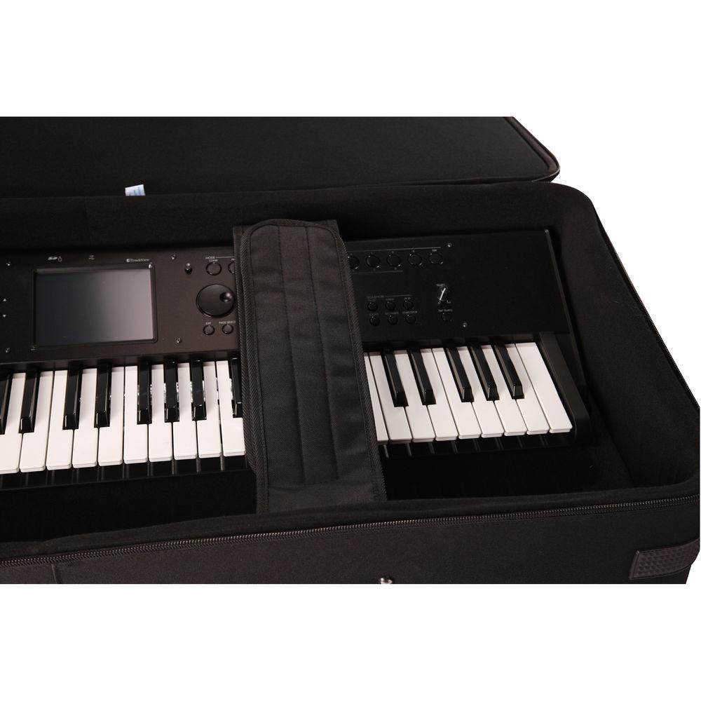 Gator Cases Rigid EPS Foam Lightweight Case with Wheels for Slim 76 Note Keyboards