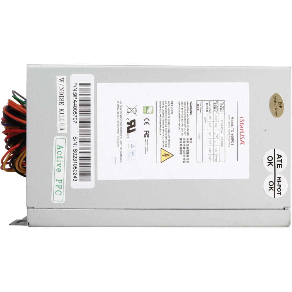 iStarUSA TC-400PD8 400 W PS2 ATX High Efficiency Switching Power Supply