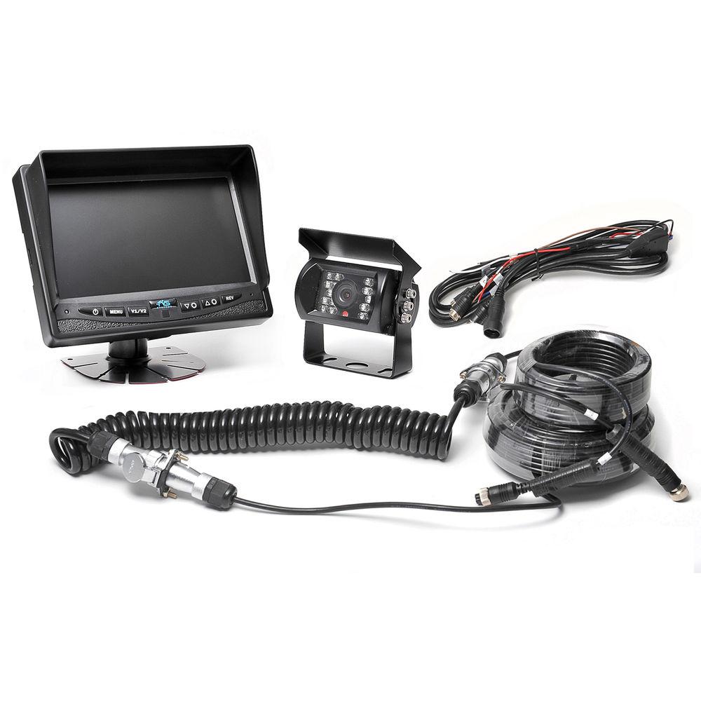 Rear View Safety Backup Camera System with 7" Monitor and Trailer Tow Quick Connect Kit