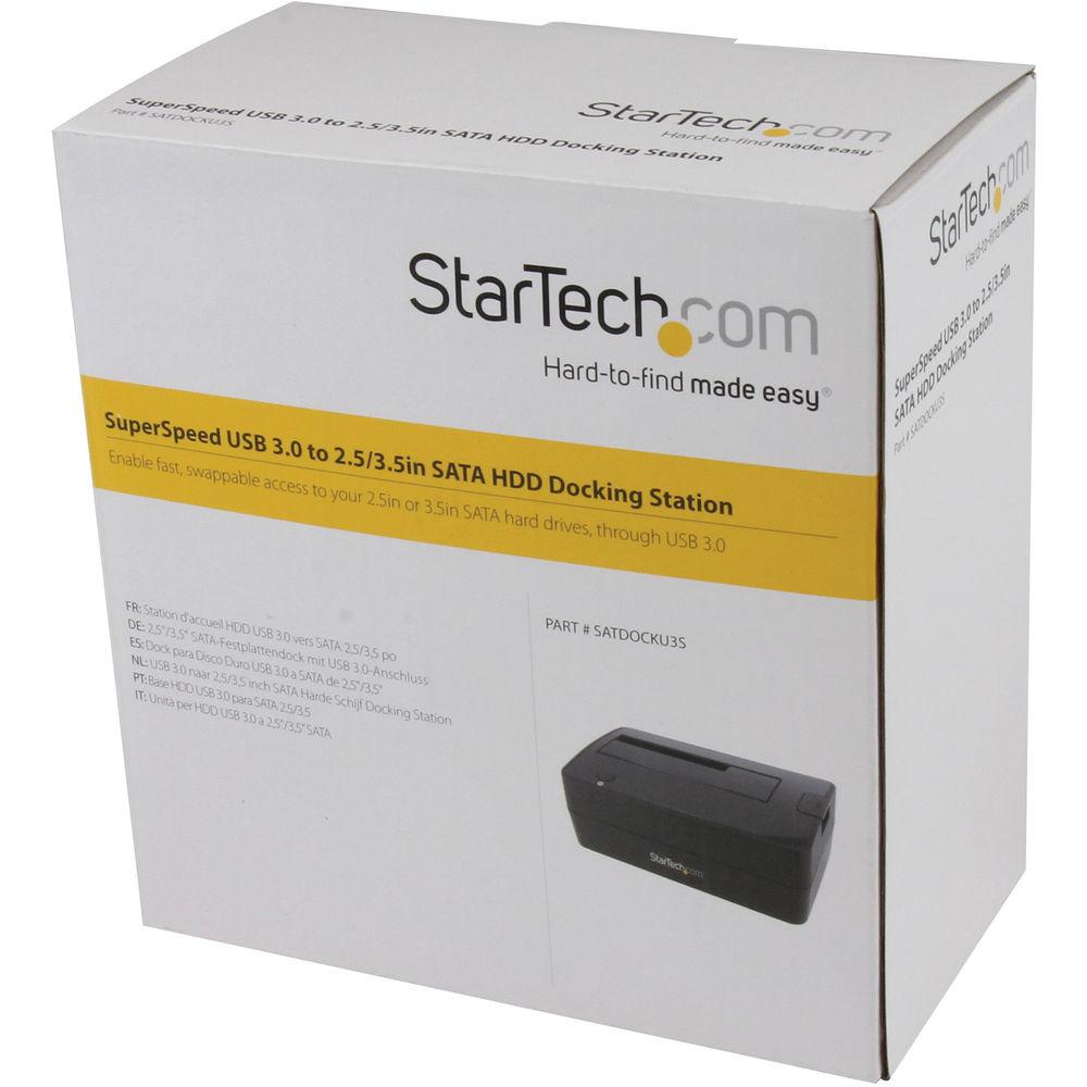 StarTech USB 3.0 to SATA Hard Drive Docking Station for 2.5" 3.5" HDD