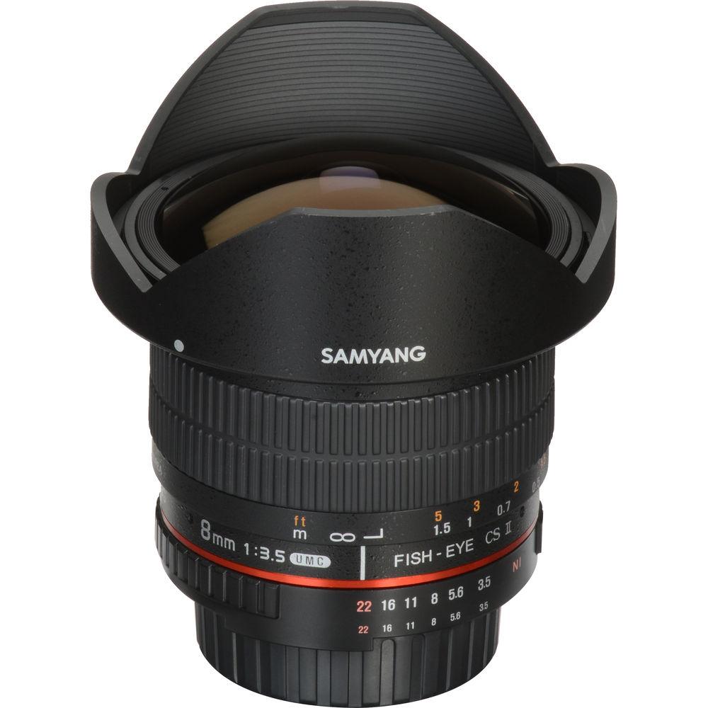 Samyang 8mm f 3.5 HD Fisheye Lens with AE Chip and Removable Hood for Nikon