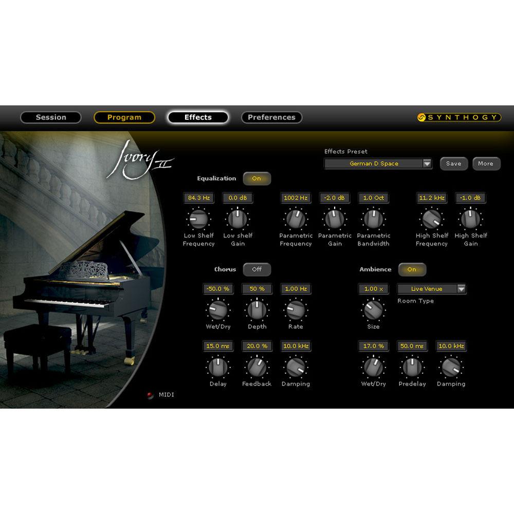 Synthogy Ivory II Grand Pianos - Virtual Instrument
