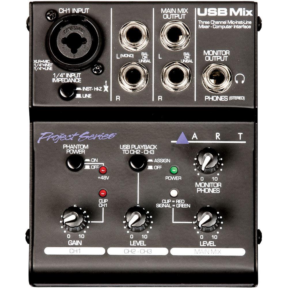 ART USB Mix 3-Channel Mixer and USB Audio Interface