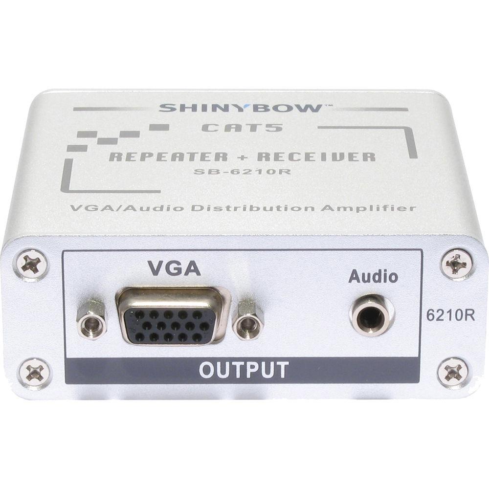 Shinybow SB-6210R CAT5 VGA RGBHV HDTV Stereo Audio Repeater & Receiver
