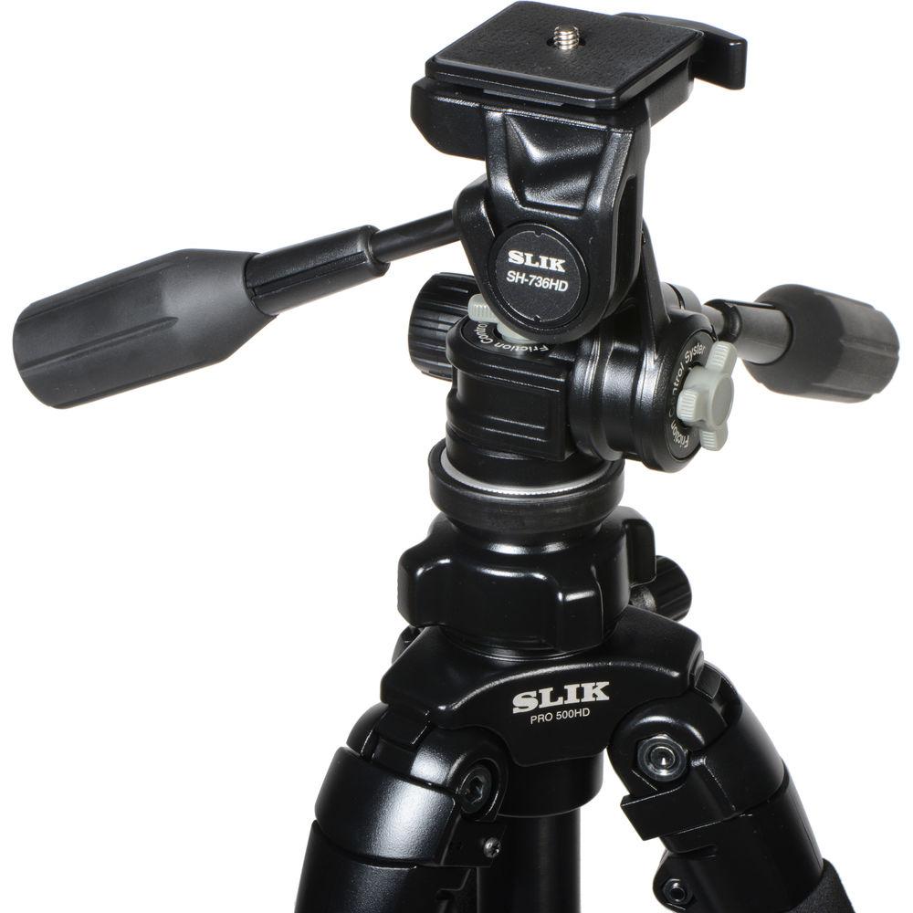 Slik PRO 500HD Tripod with 3-Way Panhead with Quick Shoe