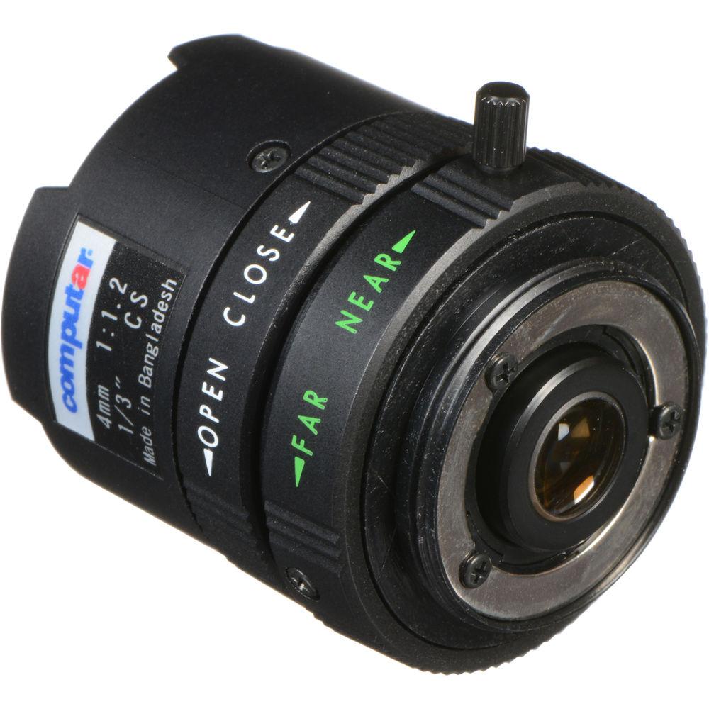 computar CS Mount 1 3" 4mm Fixed Focus Manual Iris Lens