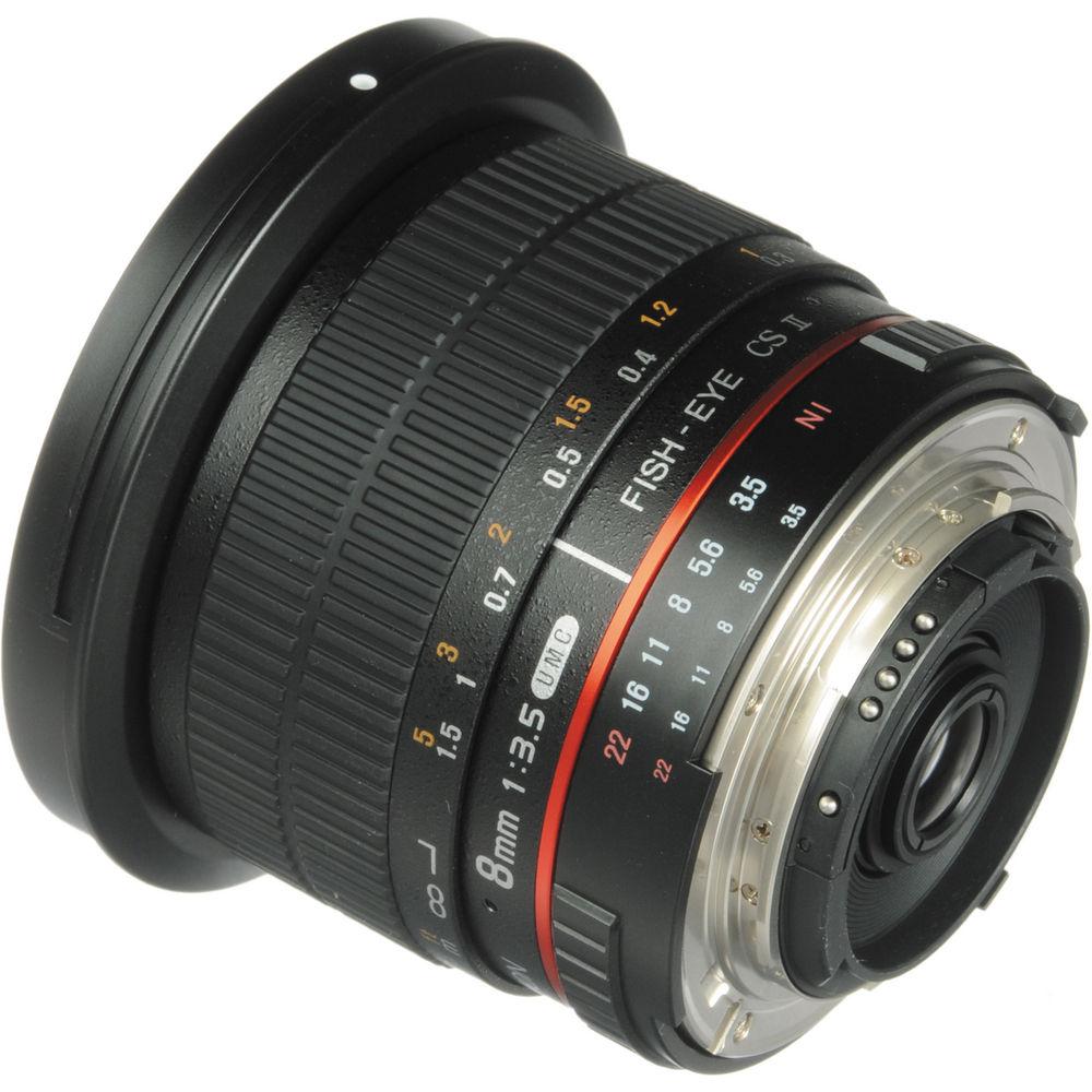 Rokinon 8mm f 3.5 HD Fisheye Lens with Removable Hood for Nikon