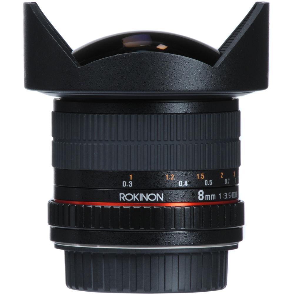 Rokinon 8mm f 3.5 HD Fisheye Lens with Removable Hood for Nikon