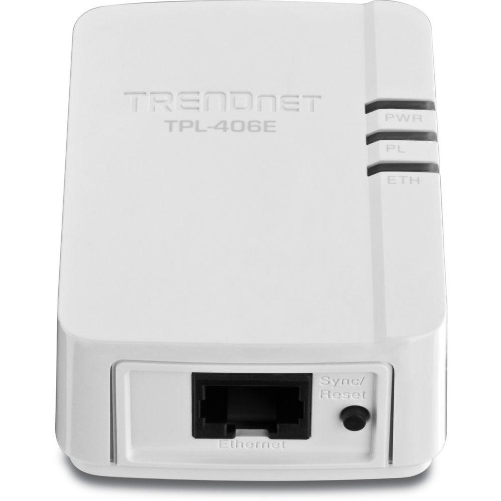 TRENDnet TPL-406E2K 500Mbps Compact Powerline AV Adapter Kit, TRENDnet, TPL-406E2K, 500Mbps, Compact, Powerline, AV, Adapter, Kit