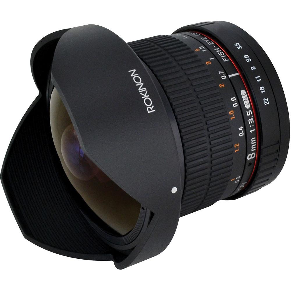 Rokinon 8mm f 3.5 HD Fisheye Lens with Removable Hood for Pentax K