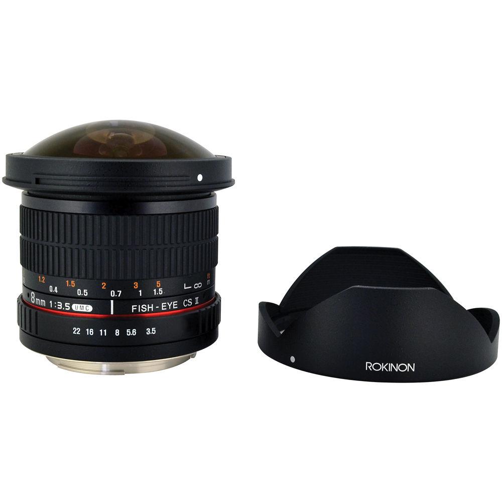 Rokinon 8mm f 3.5 HD Fisheye Lens with Removable Hood for Pentax K