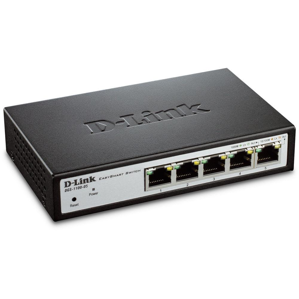 D-Link DGS-1100-05 EasySmart 5-Port Gigabit Switch