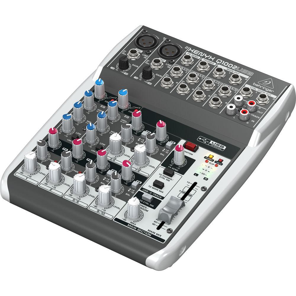 Behringer XENYX Q1002USB 10-Input, 2-Bus Small Format Mixer with USB Output