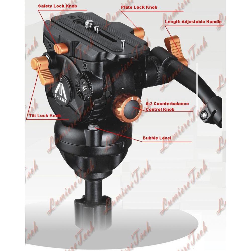 E-Image EK60AAM Fluid Drag Video Head and Tripod