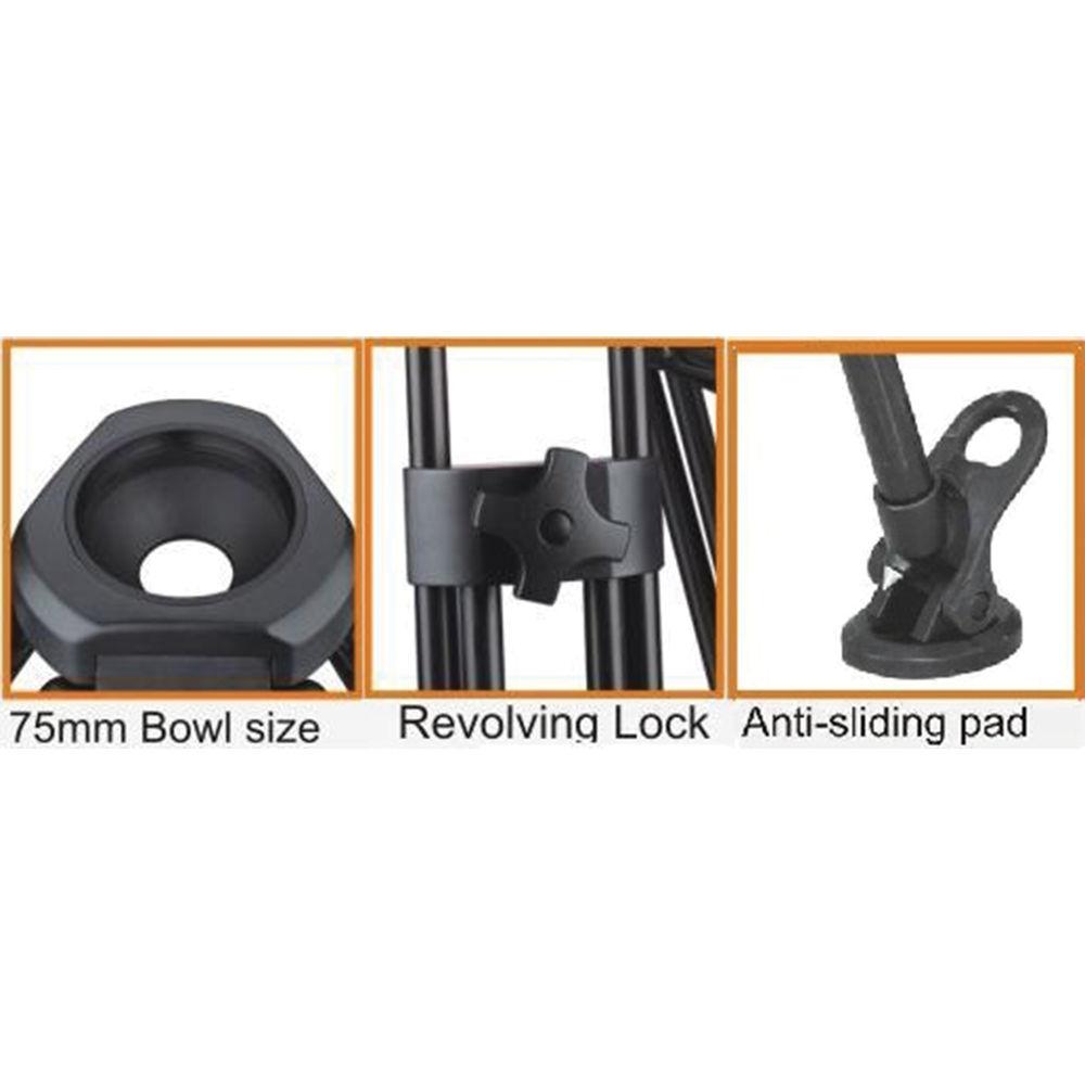 E-Image EK60AAM Fluid Drag Video Head and Tripod