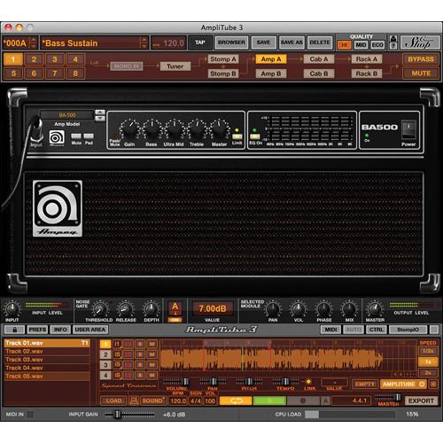 IK Multimedia Ampeg SVX - Bass Amplifier and Cabinet Emulation Software