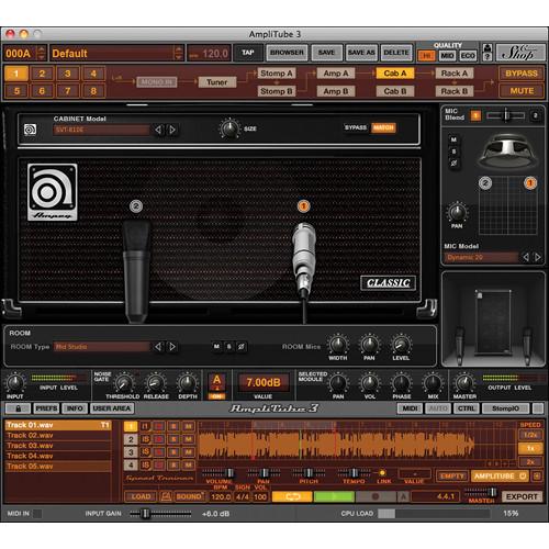 IK Multimedia Ampeg SVX - Bass Amplifier and Cabinet Emulation Software
