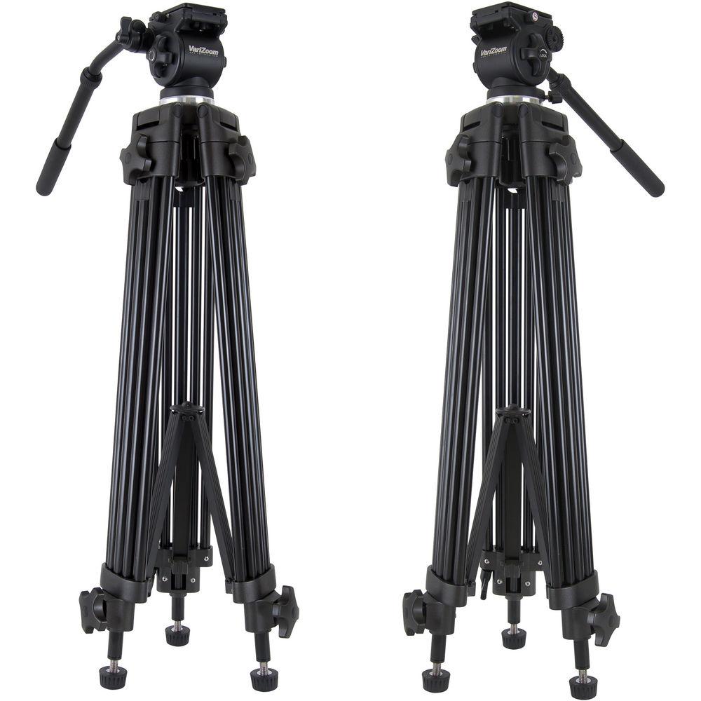VariZoom VZ-TK75A Video Tripod System & VZ-STEALTH-PZFI Lens Controller Kit