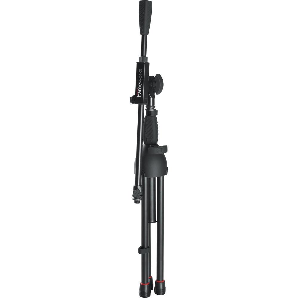 Gator Cases Frameworks Kick Drum Amplifier Tripod Mic Stand with Telescoping Boom