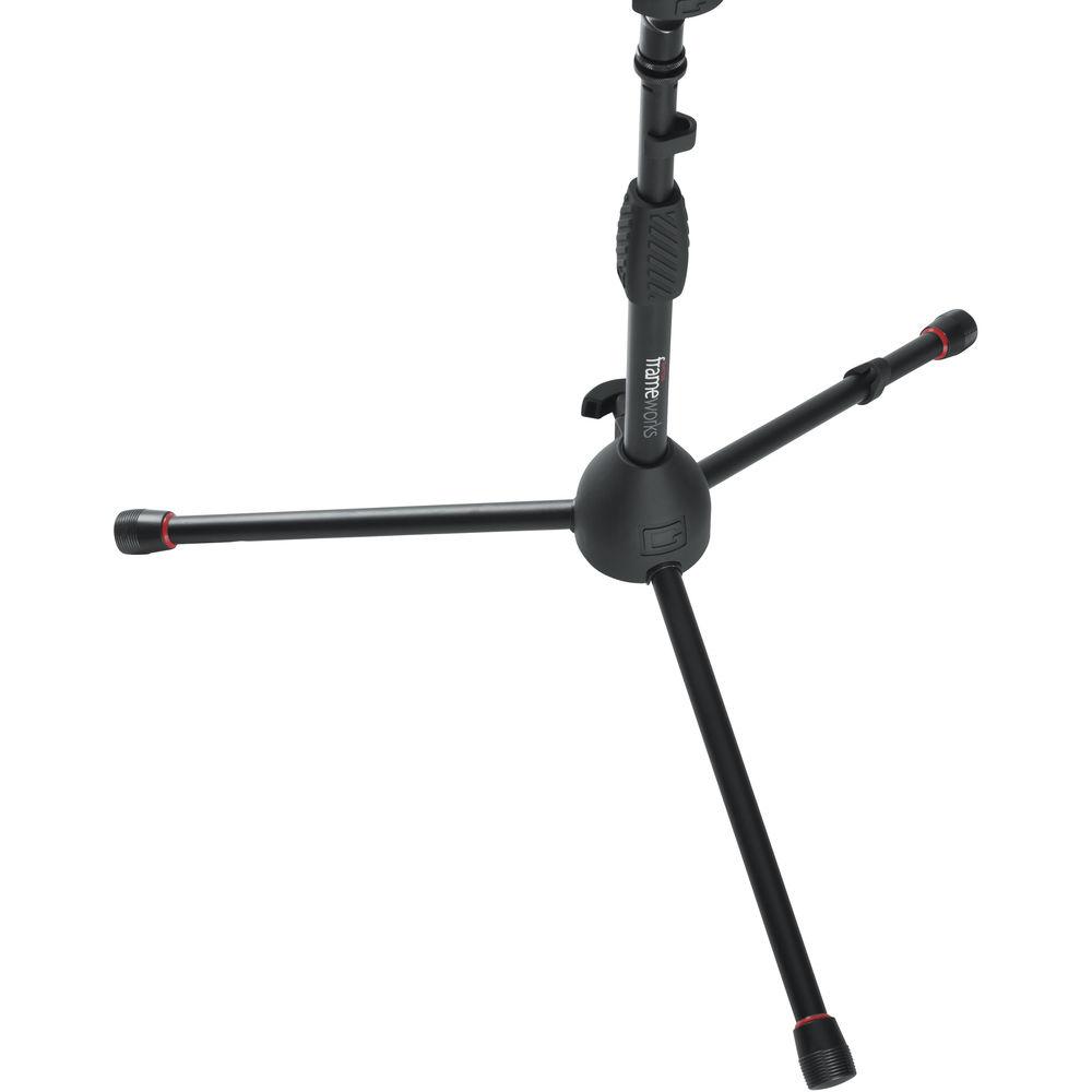 Gator Cases Frameworks Kick Drum Amplifier Tripod Mic Stand with Telescoping Boom