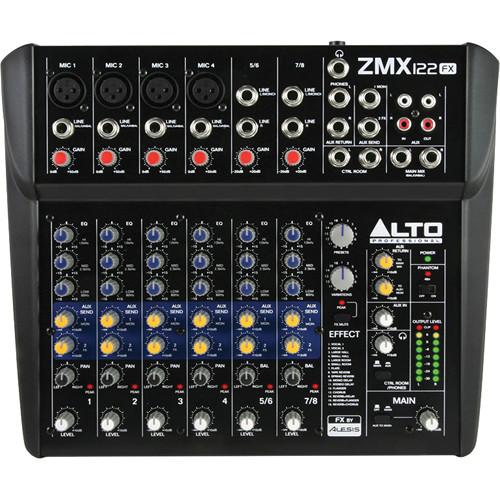 Alto Professional ZEPHYR ZMX122FX 8-Channel Mixer with Effects, Alto, Professional, ZEPHYR, ZMX122FX, 8-Channel, Mixer, with, Effects