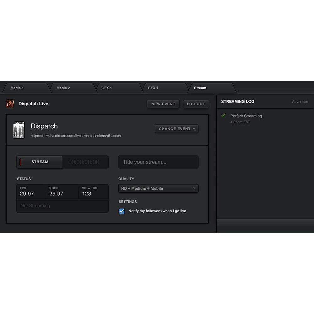 Livestream Studio Software