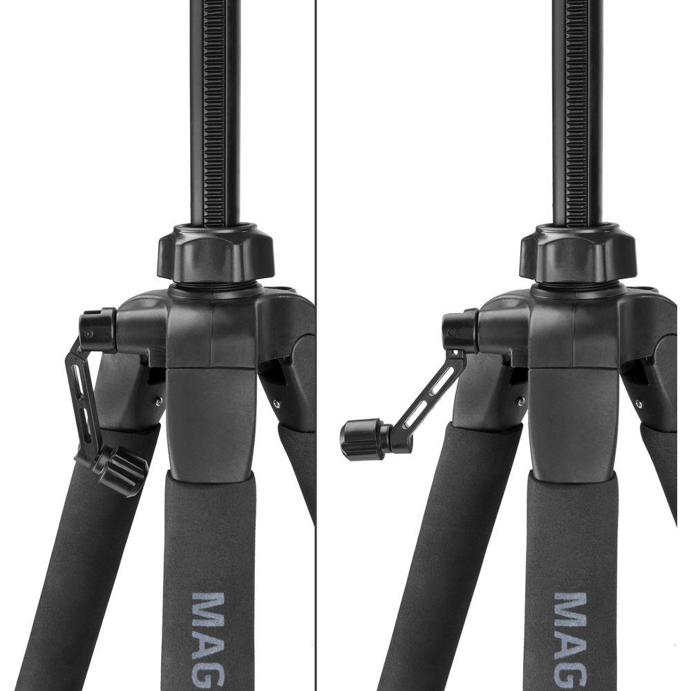 Magnus DX-3320 Deluxe Photo Tripod With 3-Way Pan-and-Tilt Head