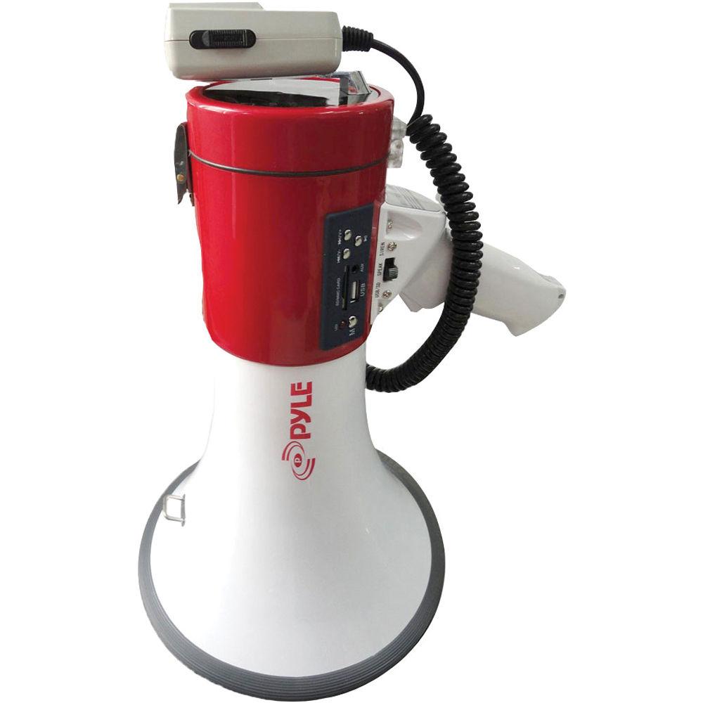 Pyle Pro PMP57LIA 50W Megaphone with Siren, MP3 Player, and Remote Microphone
