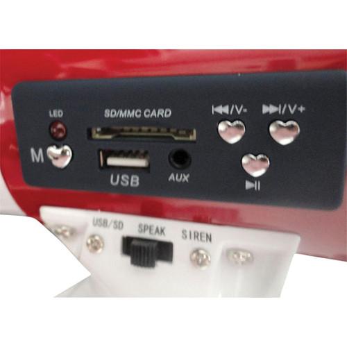 Pyle Pro PMP57LIA 50W Megaphone with Siren, MP3 Player, and Remote Microphone