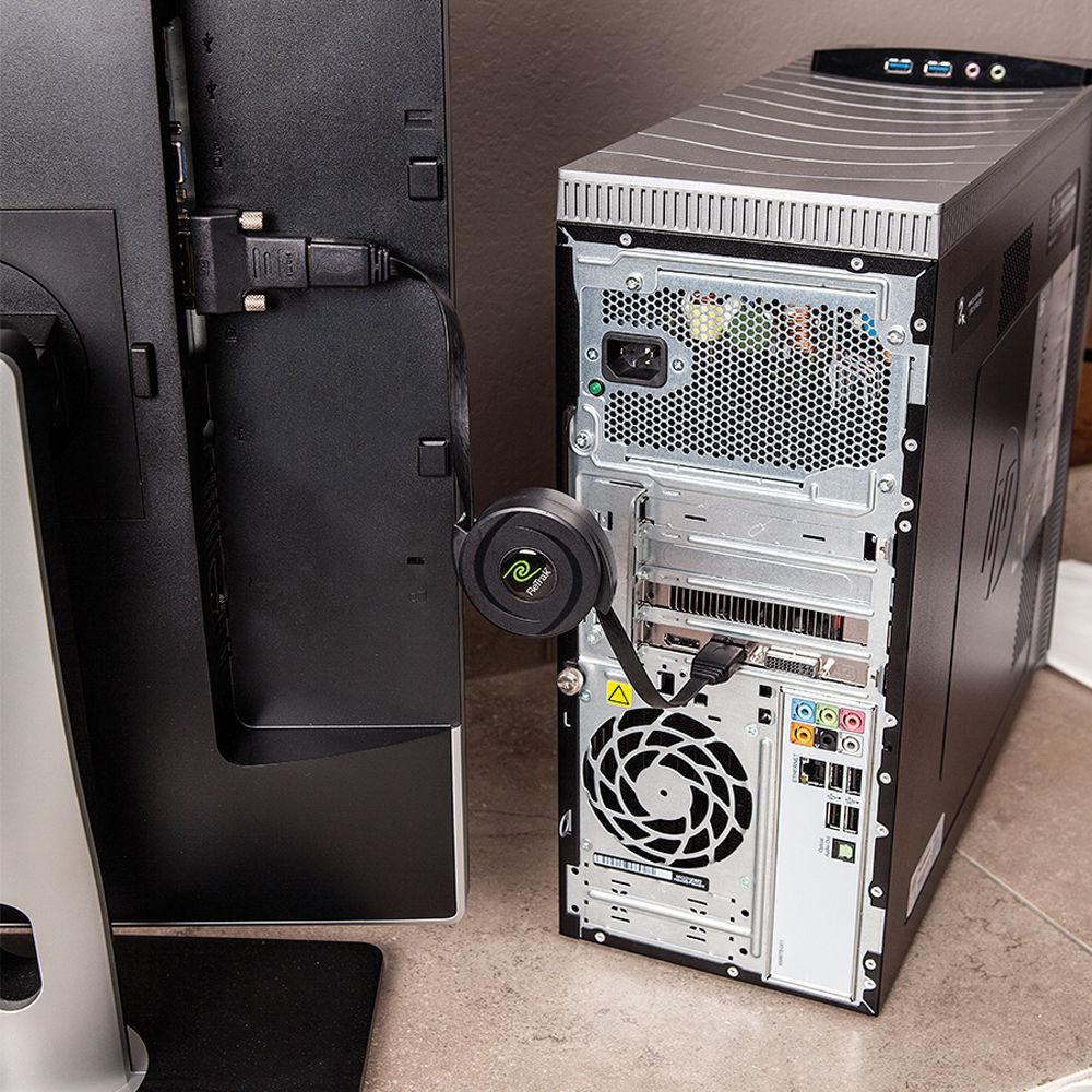 ReTrak Retractable Standard HDMI Cable with Mini & Micro HDMI, DVI Adapters