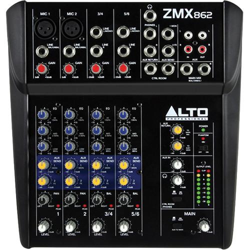 Alto Professional ZMX862 Zephyr Series 6-Channel Compact Sound Reinforcement Mixer