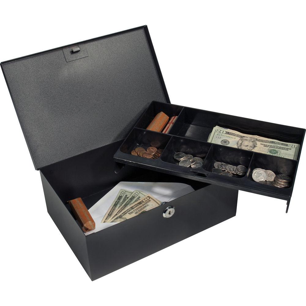 Barska Six-Compartment Cash Box with Key Lock