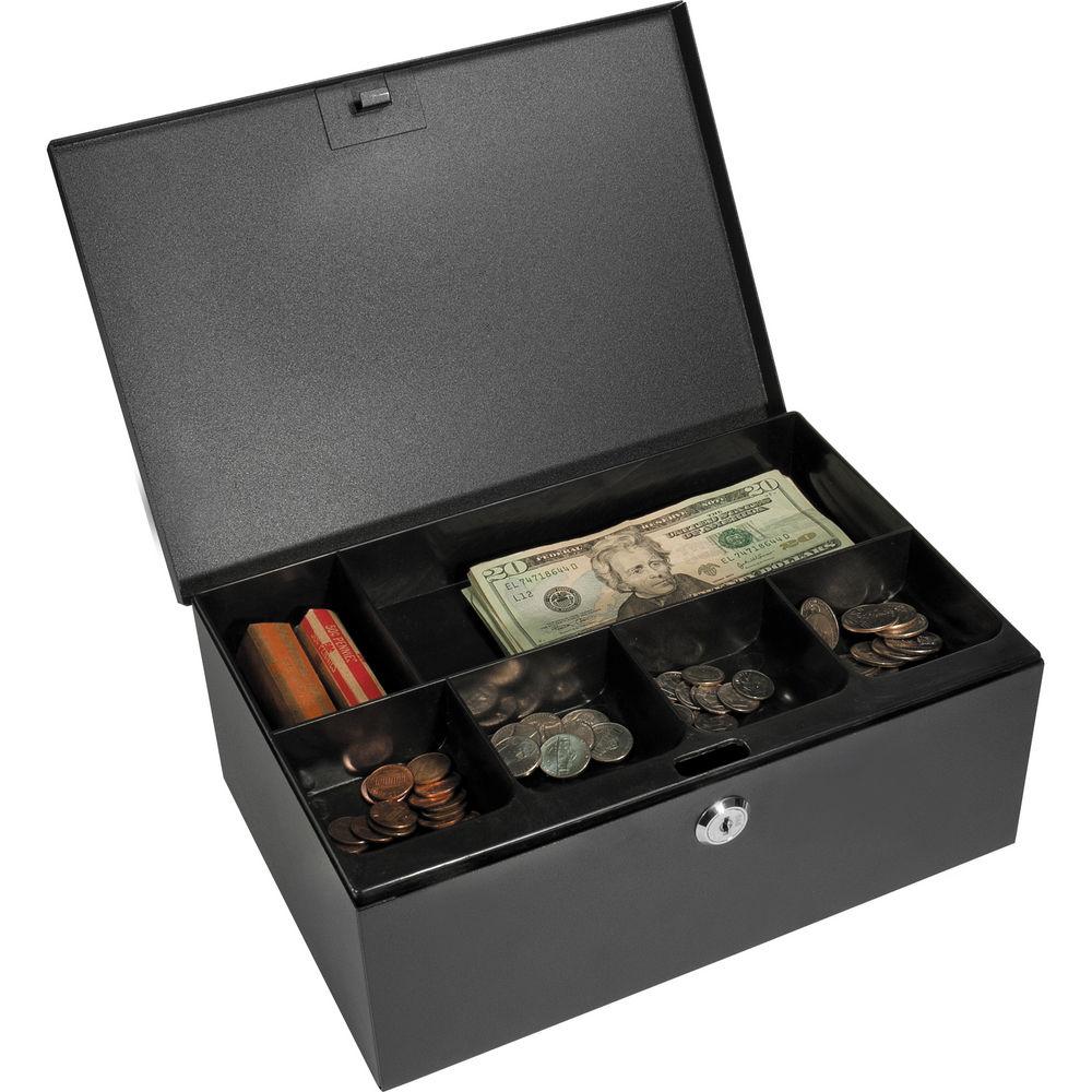 Barska Six-Compartment Cash Box with Key Lock