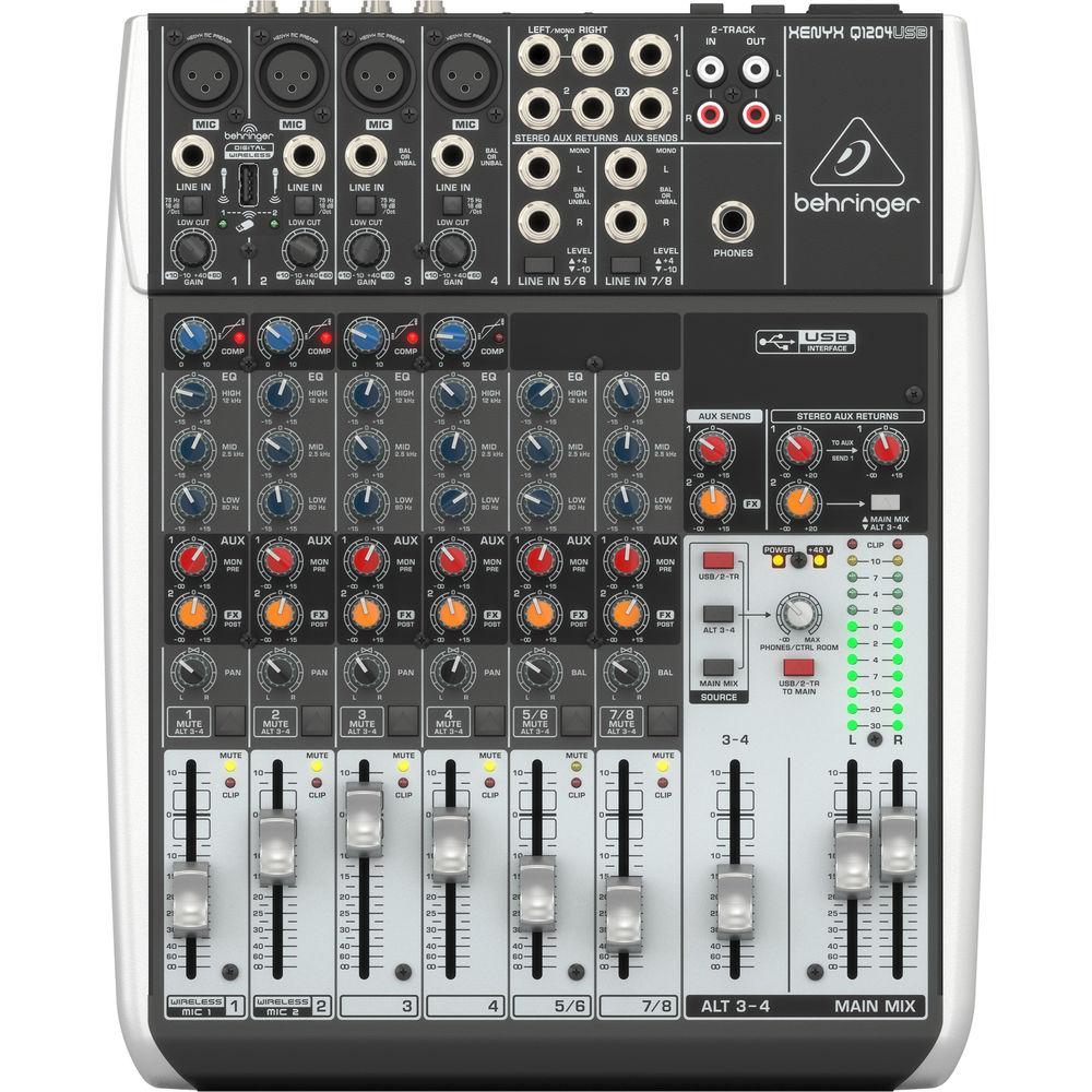 Behringer XENYX Q1204USB -12-Input USB Audio Mixer